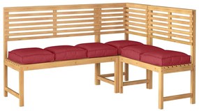 Almofadas para Paletes - 6 Peças Vermelhas Vinho de 40x40x8 cm em Teci