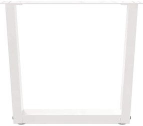 Pés para mesa de centro em V, 2 peças, branco, 50x (42-43,3) cm, aço