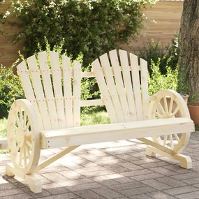 vidaXL Cadeira de jardim Adirondack 2 lugares madeira de abeto maciça