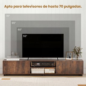 Móvel para TV, 160 x 35 x 30 cm, Para Televisores até 70 Polegadas, Castanho