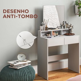 Toucador de Maquilhagem "Astrid" – 75x38x135 cm – Branco