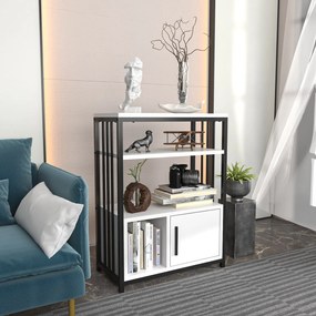 Estante Letos – Branco/Preto – 60x80x29,6 cm