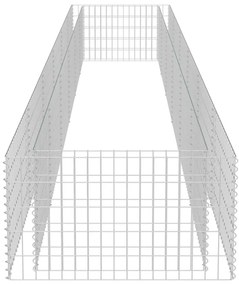 Canteiro elevado/cesto gabião 540x90x50 cm aço galvanizado