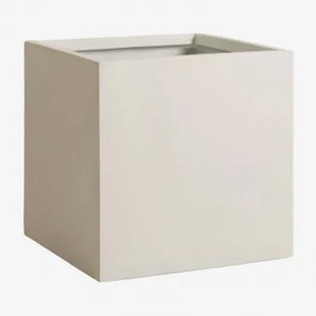 Vaso De Flores Quadrado Para Exterior Em Cimento Lucas Branco & 40 X 40 X 40 Cm - Sklum