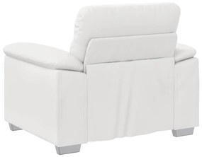 Poltrona 60 cm couro artificial branco