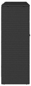 Armário de Armazenamento Preto 100 x 36 x 102 cm em Rattan