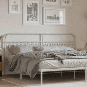 Cabeceira de cama 200 cm metal branco