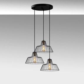 Candeeiro de Teto Hakcu – Preto Antigo – 55 x 55 x 116 cm