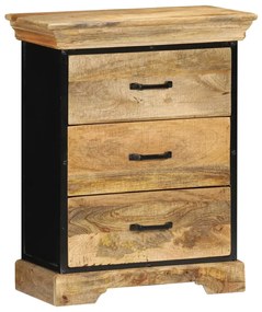 247581 vidaXL Armário de gavetas 60x30x75 cm madeira de mangueira maciça