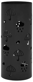 Suporte para guarda-chuvas em aço preto