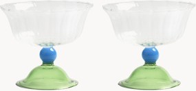 Taças de champanhe artesanais em vidro borossilicato Tulip, conjunto de 2