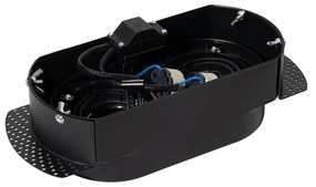 Foco embutido arredondado preto GU10 50mm 2-luzes - Hubs Moderno