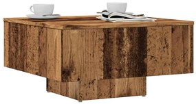 vidaXL Mesa de centro 60x60x31,5 cm derivados de madeira madeira velha