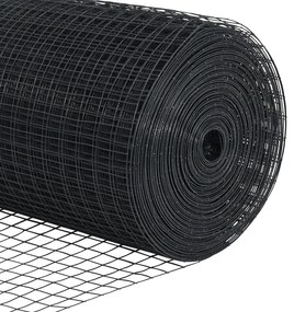 Cerca de Arame Soldado com 22 Postes U Cinza 0,8x50 m Aço