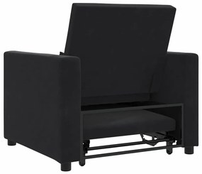 Sofá-cama Conversível 3 em 1 Veludo Preto