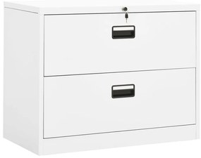 vidaXL Arquivador 90x46x72,5 cm aço branco