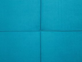 Sofá-cama de 3 lugares em tecido azul turquesa HASLE Beliani