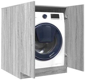 Armário máquina de lavar roupa 71x71,5x91,5 cm sonoma cinza