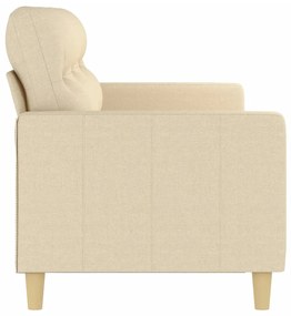 Sofá de 3 lugares tecido 180 cm cor creme