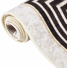 Tapete lavável antiderrapante 80x300 cm bege-claro