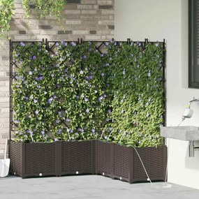 Jardineiras de Jardim 1 pc Castanho 120 x 120 x 142 cm Plástico