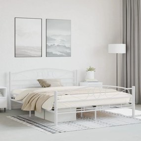 Estrutura de cama 160x200 cm metal branco