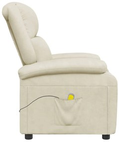 Cadeira de massagens couro artificial branco nata
