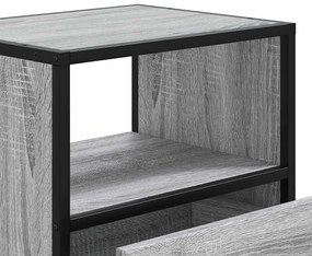 Mesa de cabeceira de parede 40x31x39,5 cm cinzento sonoma