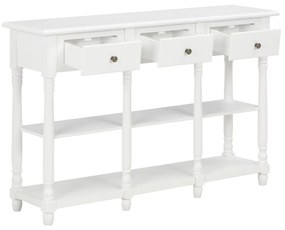 Mesa consola 120x30x76 cm MDF branco