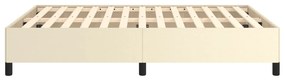 Estrutura de cama 140x200 cm couro artificial cor creme