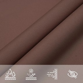 Para-sol estilo vela tecido oxford triangular 3x4x4 m castanho