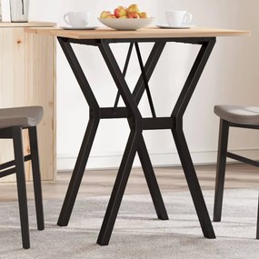 Mesa de jantar estrutura em Y 60x60x75 cm pinho e aço
