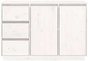 Aparador 111x34x75 cm madeira de pinho maciça branco