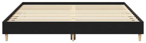 Estrutura de Cama Carvalho Preto 160x200 cm Madeira de Engenharia