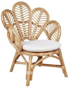 Cadeira pavão em rattan de cor natural 70 cm FLORENTINE II Beliani