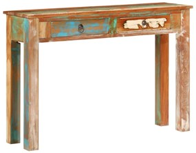 Mesa consola 110x30x75 cm madeira recuperada maciça