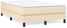 Cama boxspring com colchão 120x190 cm tecido cor creme