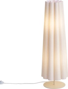 Candeeiro de Pé Japandi Bege com Abajur de Tecido 95cm 2 Luzes - Jenni