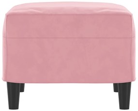Apoio de pés 60x50x41 cm veludo rosa