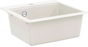 vidaXL Pia Branco 470 x 440 mm Granito