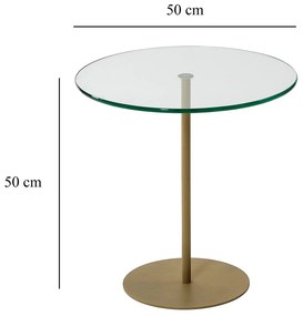 Mesa de Apoio Chill-Out - Dourada - 50x50x50 cm
