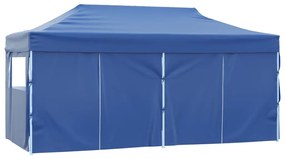 Tenda dobrável profissional festas 4 paredes 3x6m aço azul