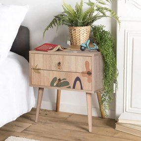 Mesa de Cabeceira City Two – Multicolor – 60 cm x 61 cm x 40 cm