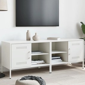 Móveis de TV 2 pcs 68x39x50,5 cm aço branco