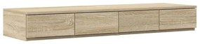 Gavetas para Cama Carvalho de Sonoma 120x36,5x16,5 cm Madeira Engenhei