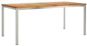 Conjunto de Jantar de Jardim vidaXL 5 Peças Madeira de Teca Maciça