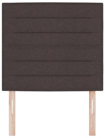Cabeceira LED Design Linhas Castanho 80 cm Tecido