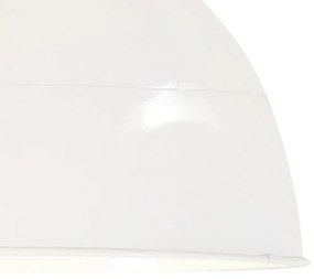 Candeeiro suspenso vintage indust. redondo 25W 31cm E27 branco
