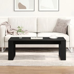 Mesa de café vidaXL em Preto Carvalho 102x50x35 cm em Madeira engenhei
