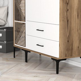 ****  
Roupeiro Kumsal PT – Nogueira/Branco – 120x47,5x201,4 cm

**